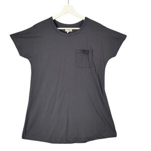 UpWest Gray Basic‎ Pocket T-Shirt Short Sleeve Casual Tee Womens Size S Casual
